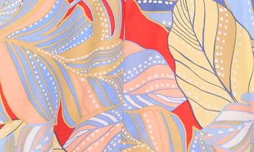 VINCE CAMUTO VINCE CAMUTO PALM PRINT TIERED MAXI DRESS 
