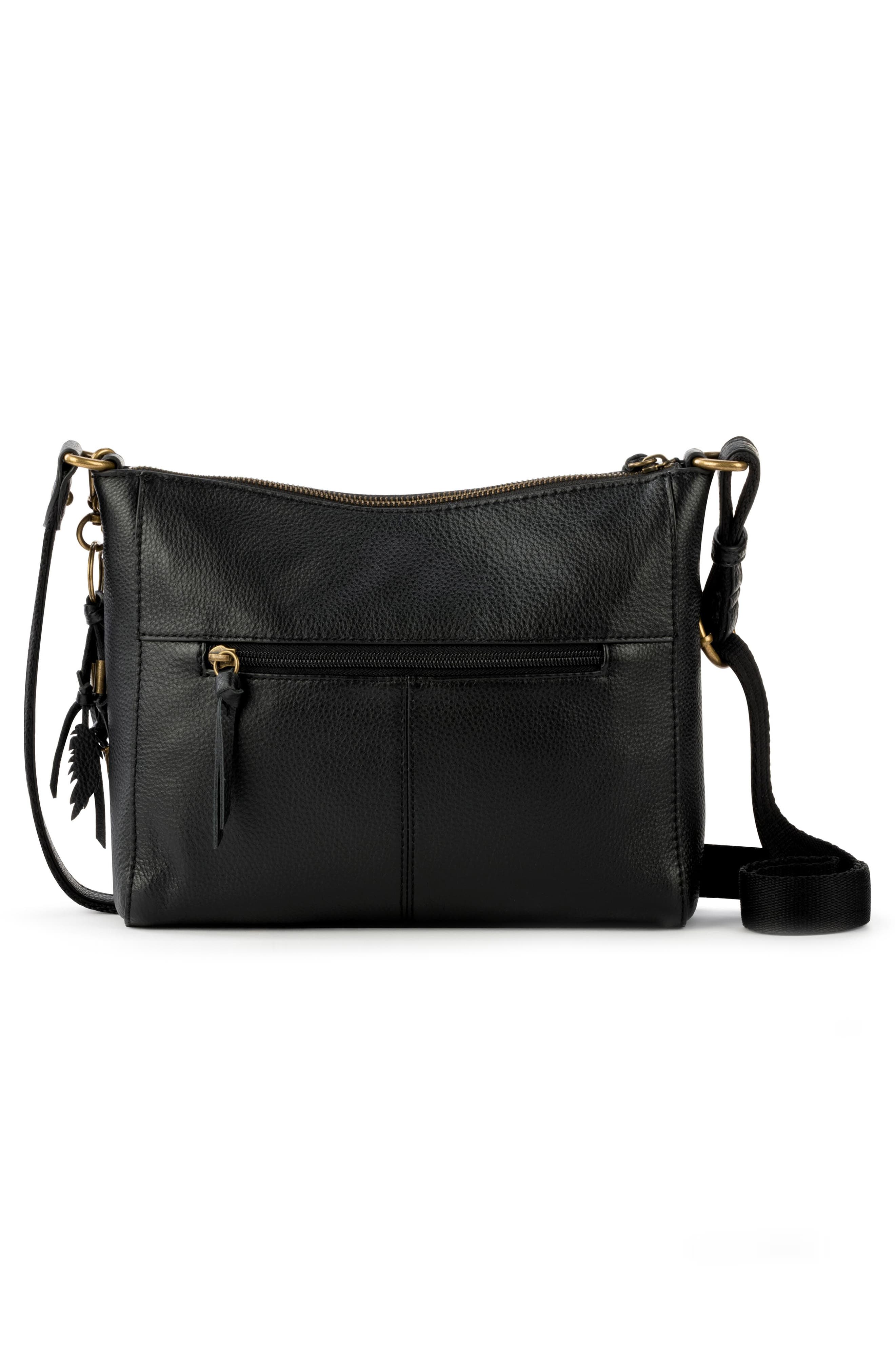 The Sak Alameda Leather Crossbody Bag, Alternate, color, Black Rb