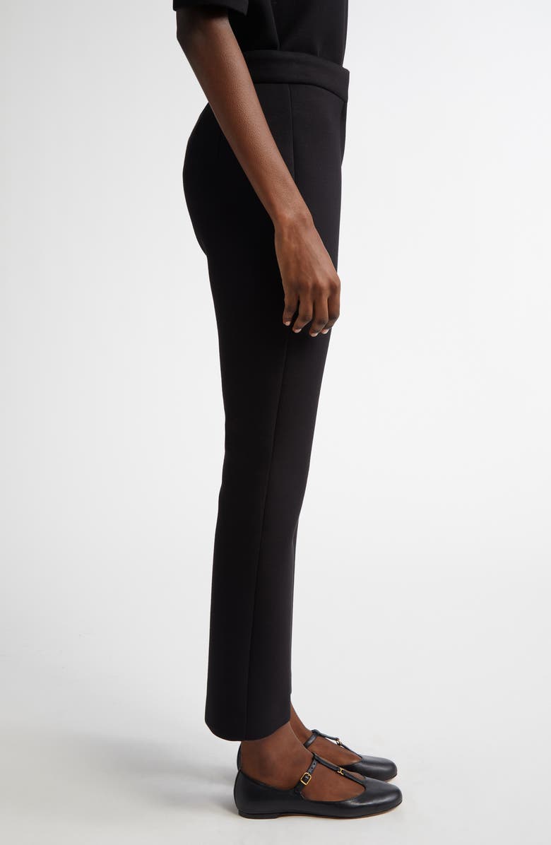 Max Mara Estri Stretch Jersey Ankle Pants, Alternate, color, Black