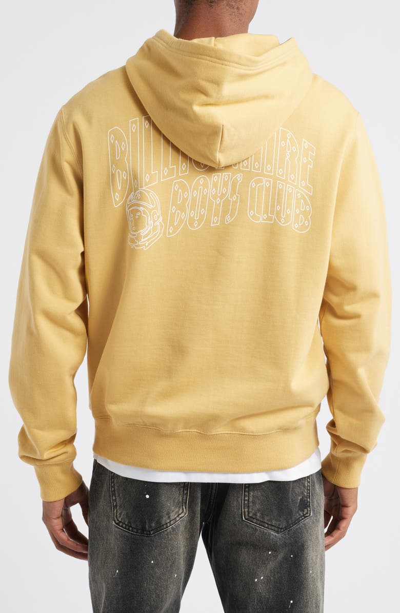 Billionaire Boys Club Line Helmet Cotton Blend Graphic Hoodie, Alternate, color, Curry