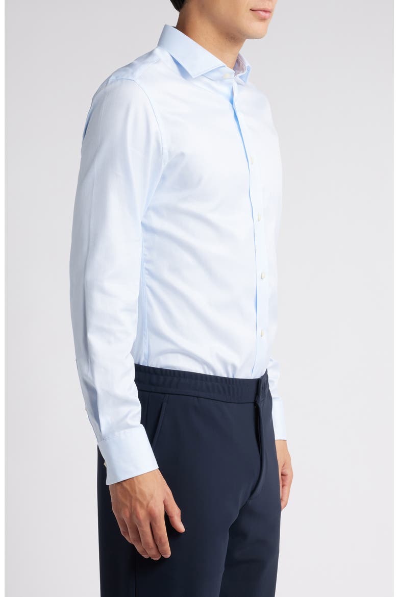 Adley Slim Fit Solid Dress Shirt, Alternate, color, LIGHT BLUE