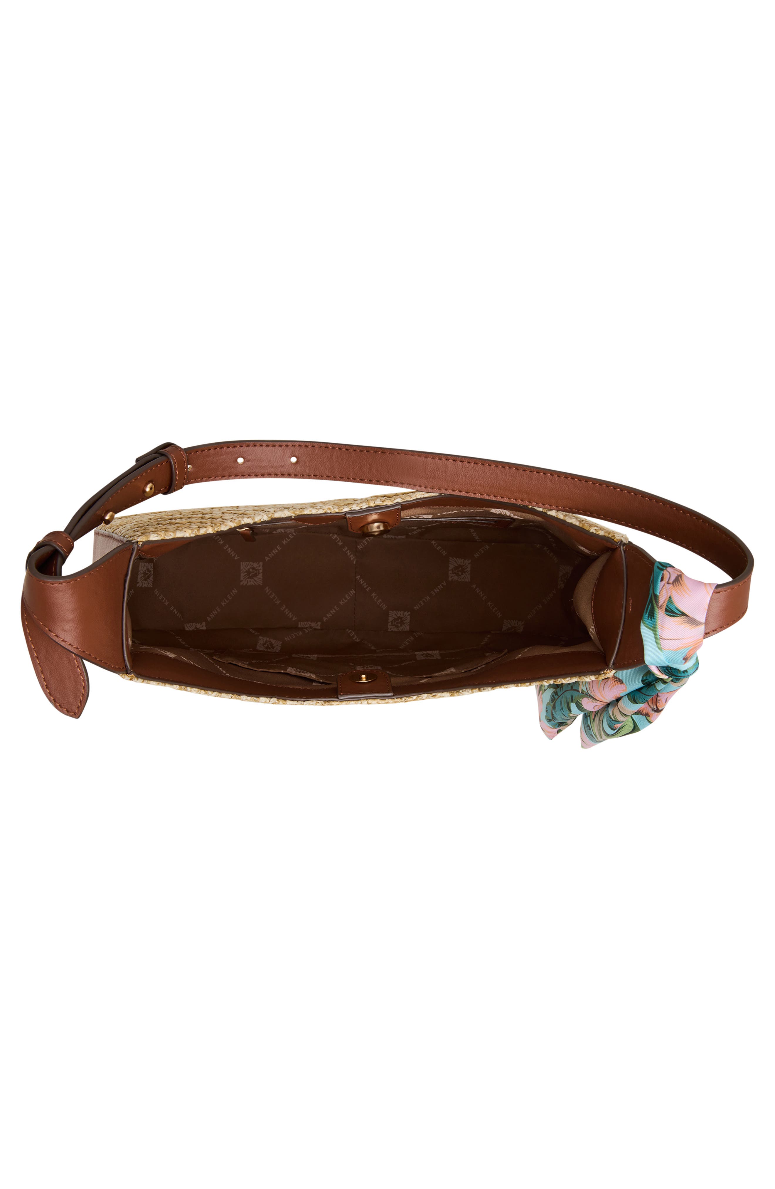 Anne Klein Woven Hobo Shoulder Bag, Alternate, color, Hazelnut