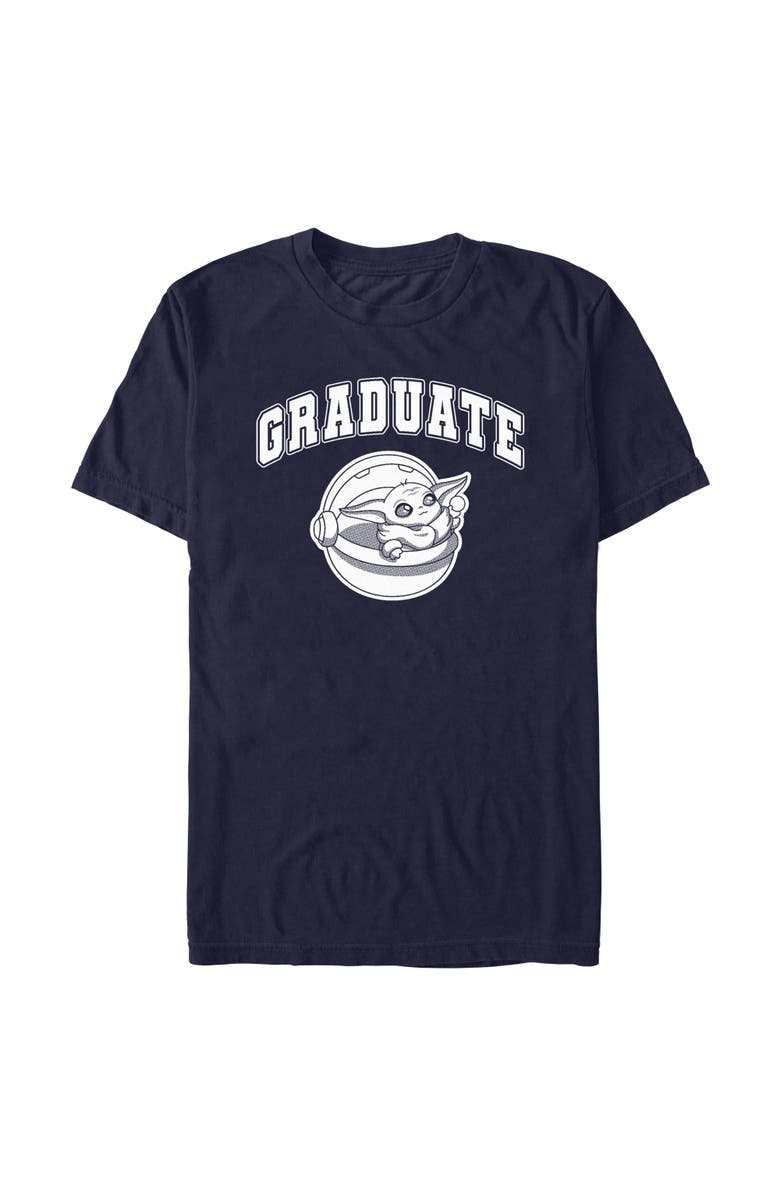 Star Wars: The Mandalorian Men's Star Wars The Mandalorian Hover Pam Graduate  Graphic T-Shirt, Main, color, Navy Blue