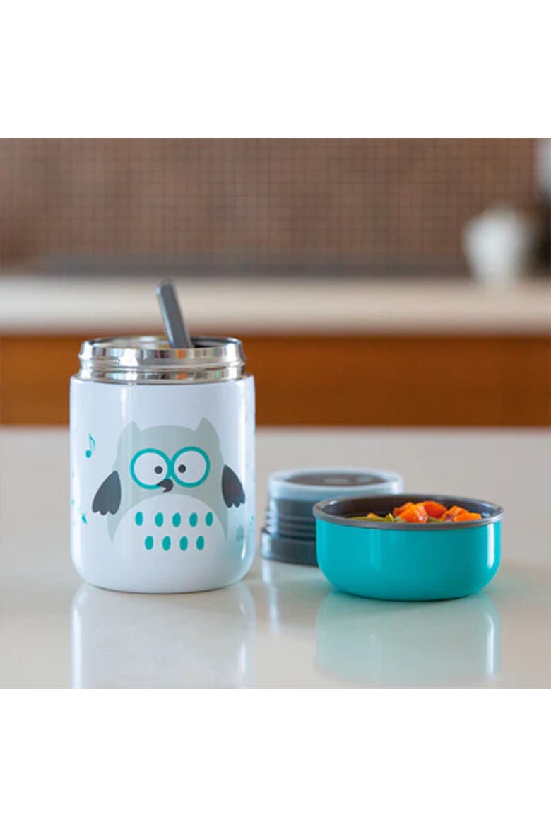 Foöd Thermal Food Container with Spoon, Alternate, color, Aqua