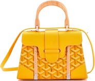 Pre-Owned Goyard Structured Saigon Top Handle Bag Coated Canvas with Leather Mini