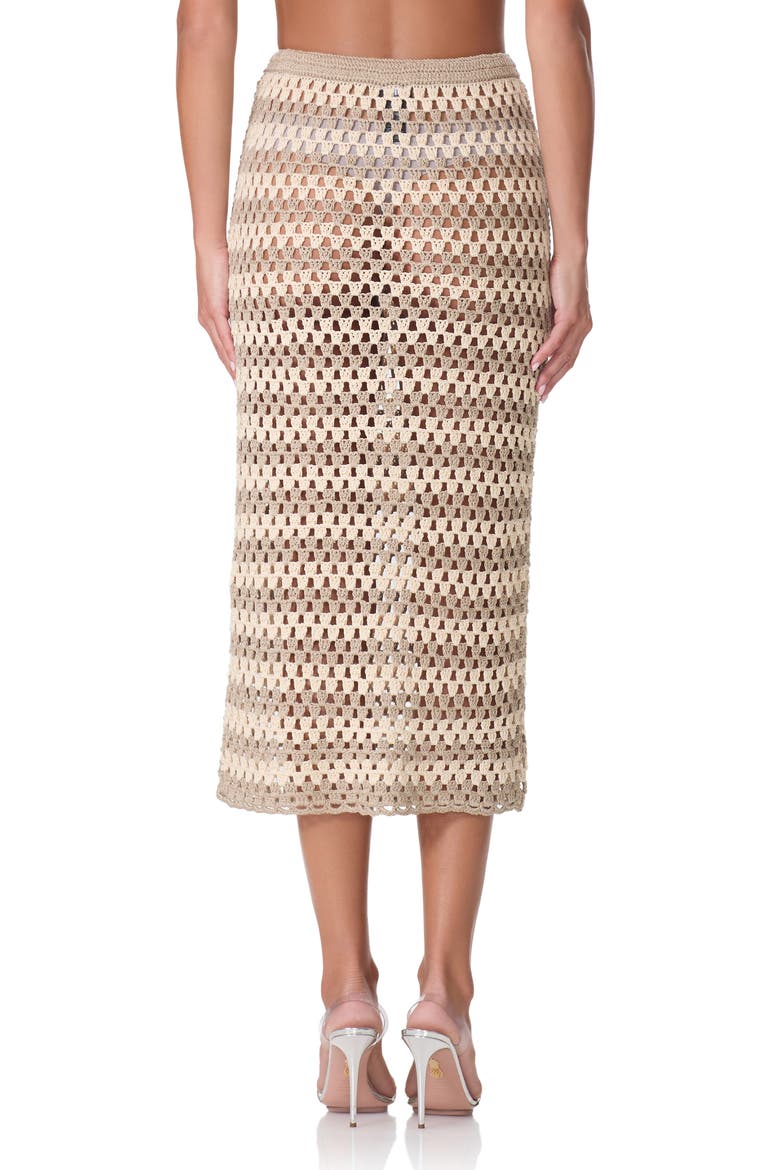Natalia Stripe Crochet Maxi Skirt, Alternate, color, DUNE STRIPE