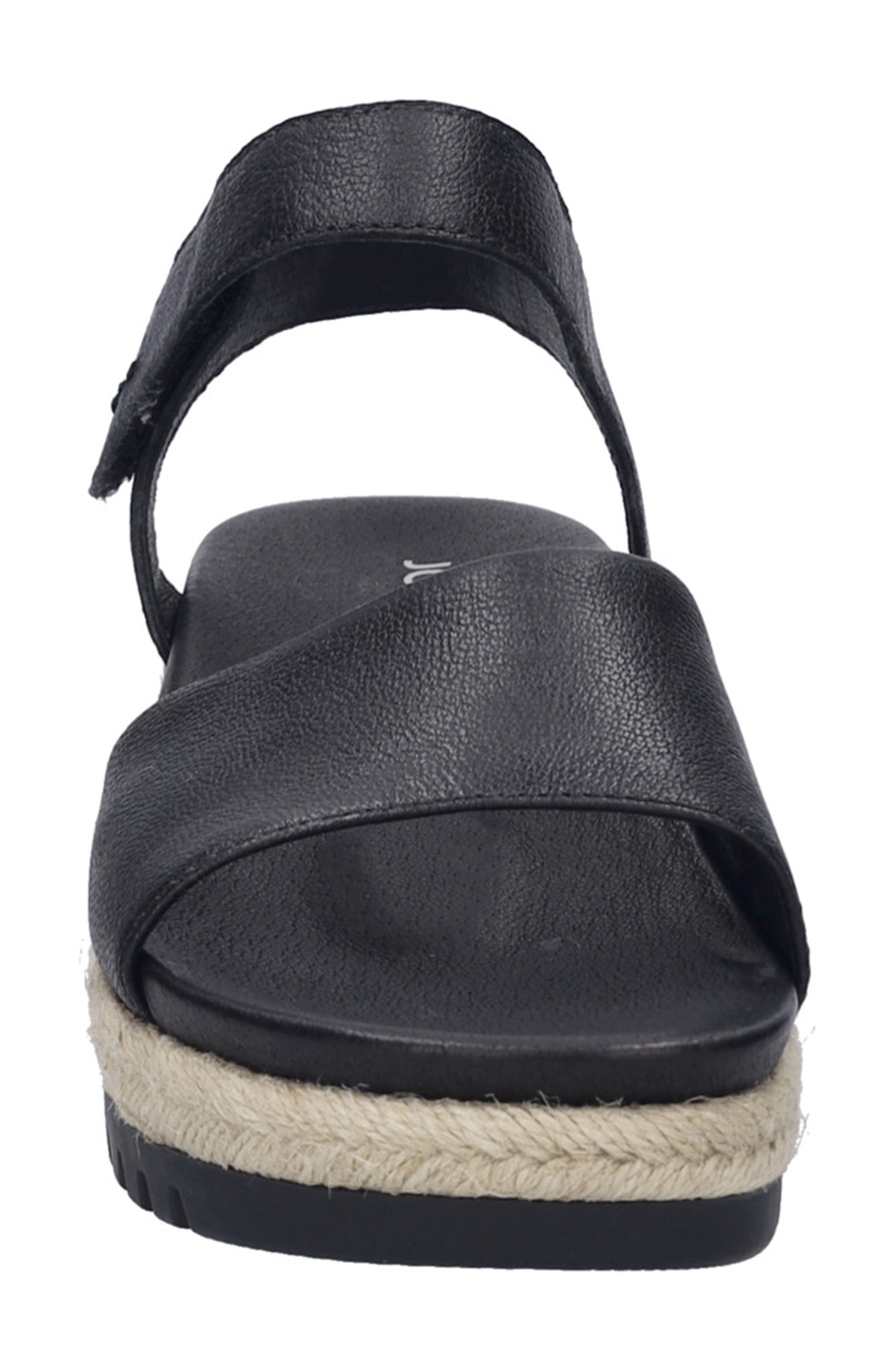Josef Seibel Miranda Espadrille Wedge Sandal, Alternate, color, Black