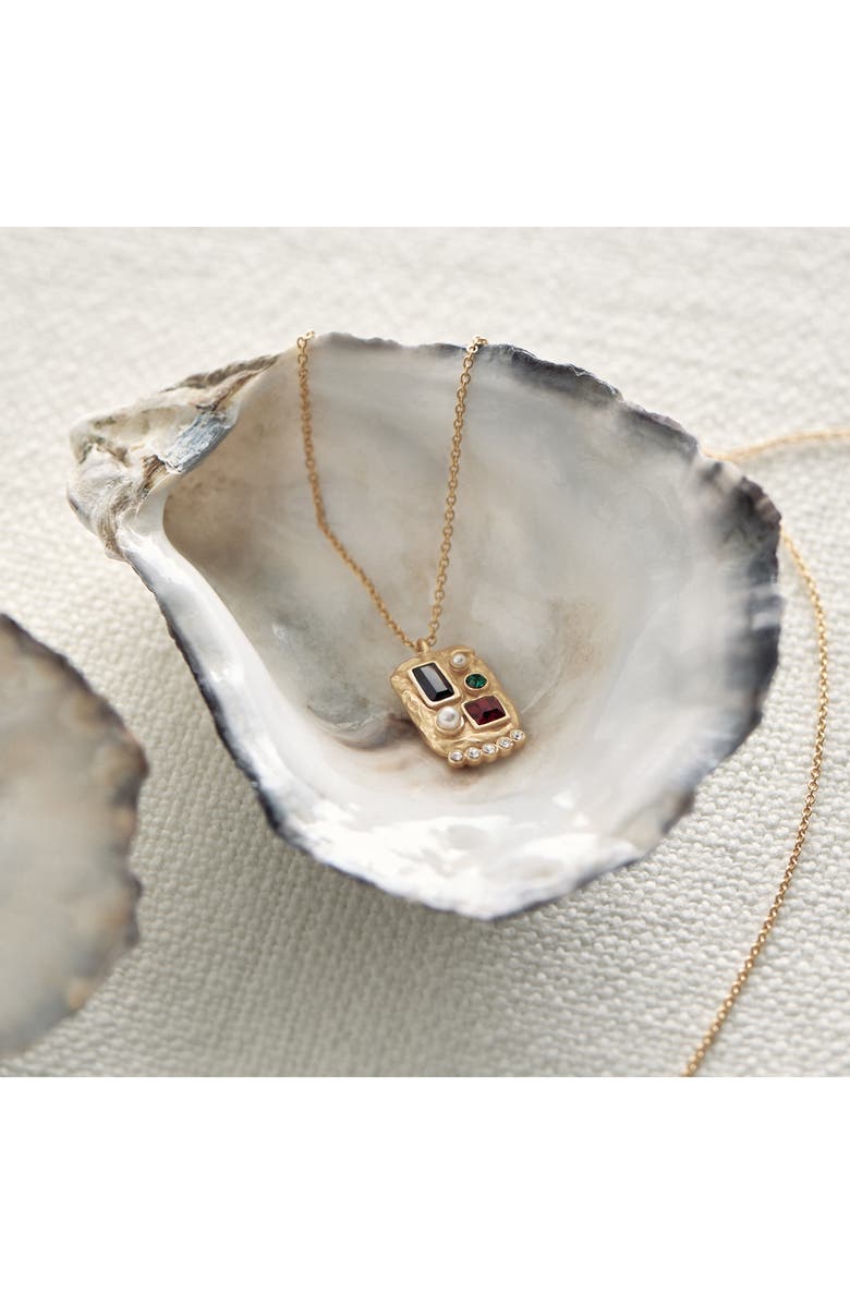 Reiss Sylar Crystal Pendant Necklace, Alternate, color, Gold Tone/ Multi Crystal