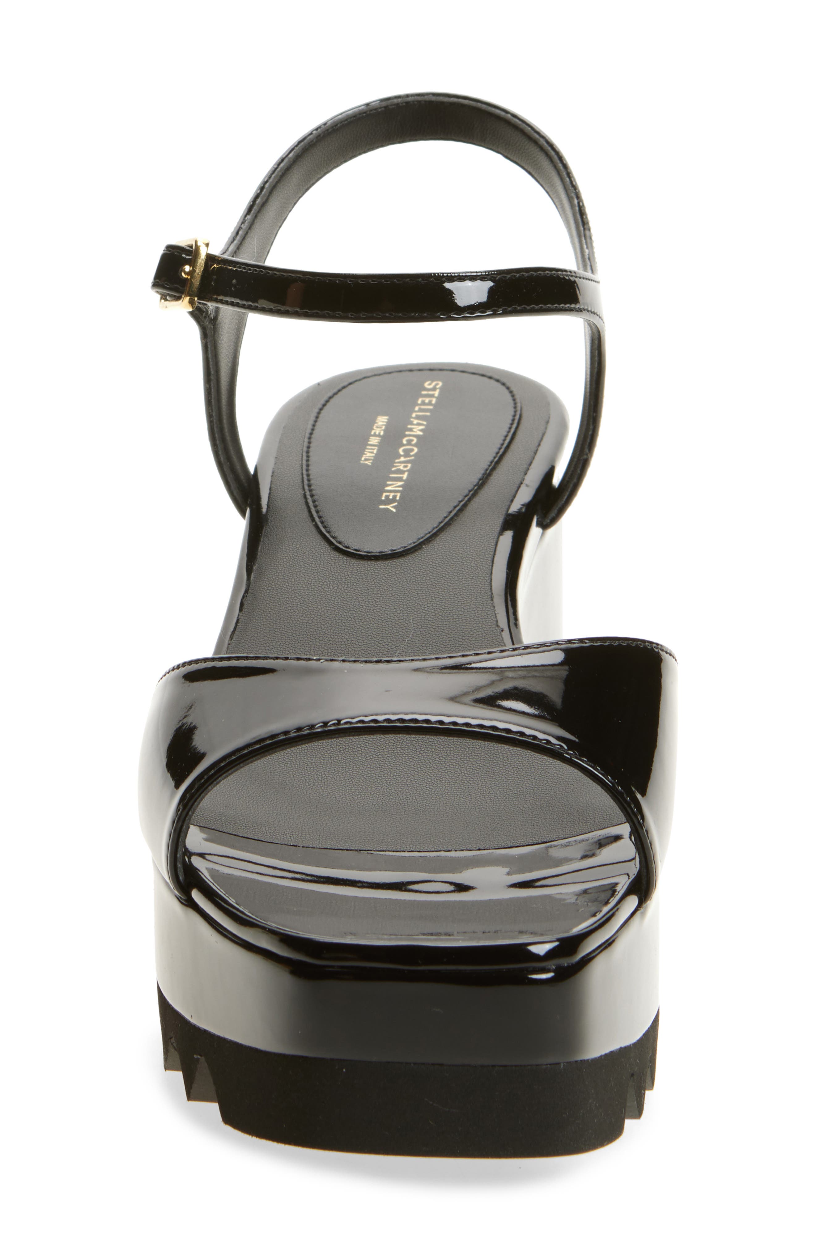 Stella McCartney Elyse Platform Sandal, Alternate, color, Black
