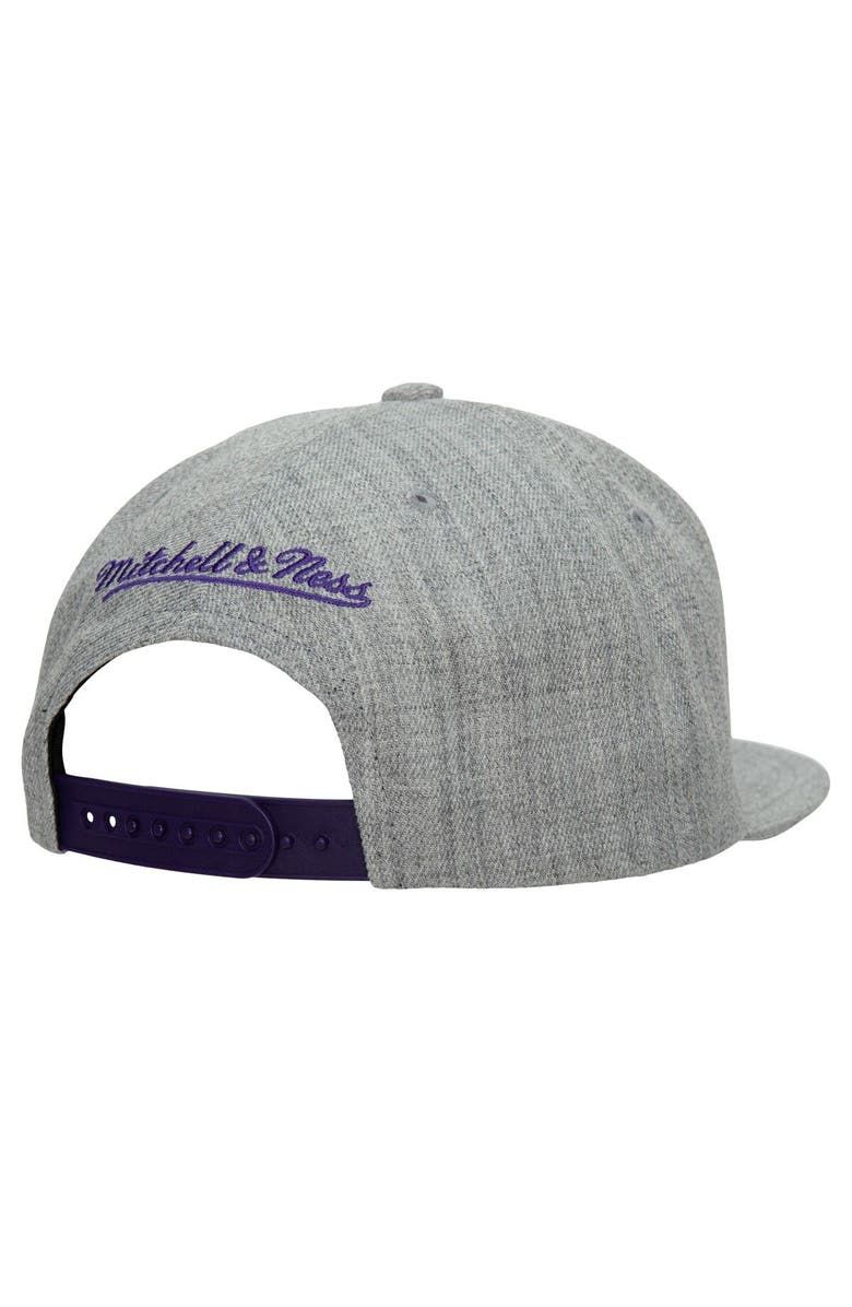 Mitchell & Ness Men's Mitchell & Ness Heather Gray Utah Jazz Hardwood Classics 2.0 Snapback Hat, Alternate, color,