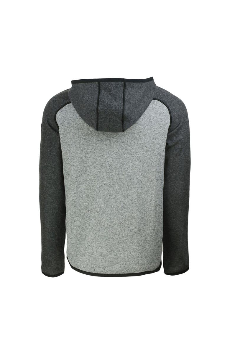 Cutter & Buck Men's Cutter & Buck Heather Charcoal/Heather Gray Chicago Cubs Mainsail Full-Zip Hooded Jacket, Alternate, color,