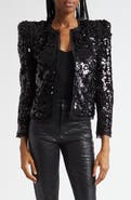 L'AGENCE Shai Paillette Strong Shoulder Jacket