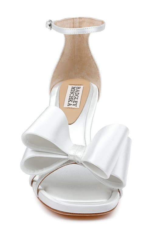 Badgley Mischka Collection Alysha Ankle Strap Sandal In White