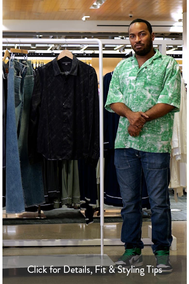 Rodney Print Long Sleeve Hidden Placket Shirt video
