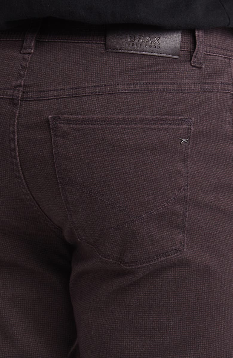 Brax Cooper Hi Flex Microprint Five-Pocket Straight Leg Pants, Alternate, color, 