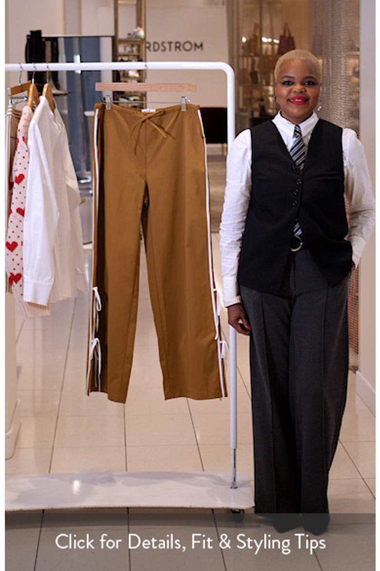Side Tie Wide Leg Pants video