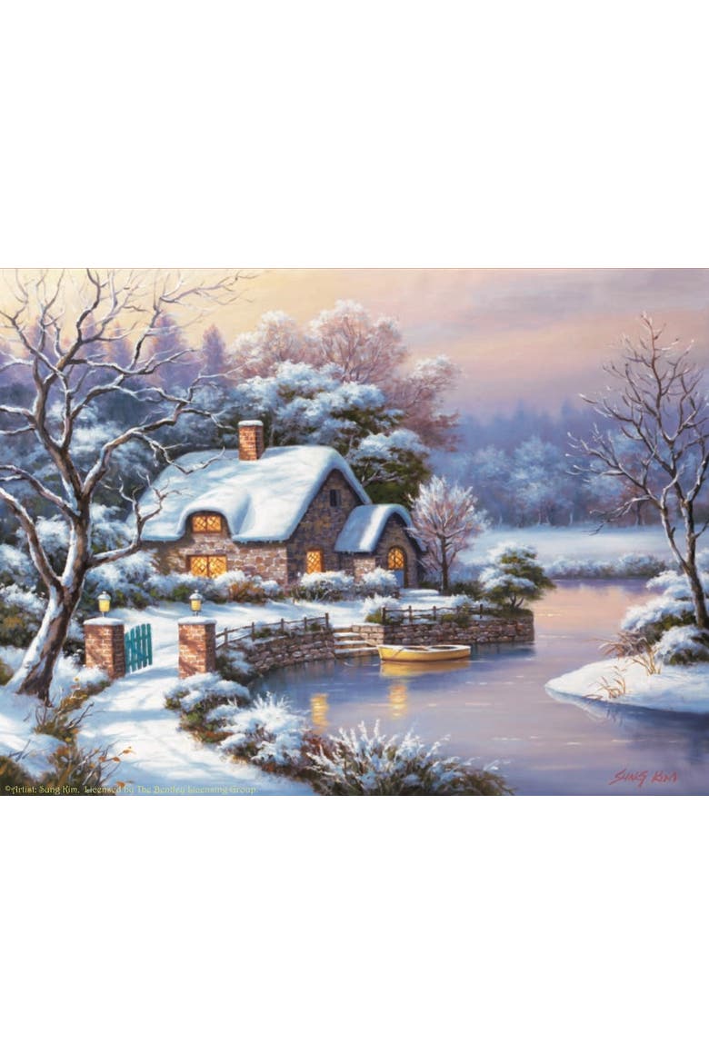 Frosty Winter Evening 500 piece Jigsaw Puzzle for Adults, Alternate, color, Multicolor