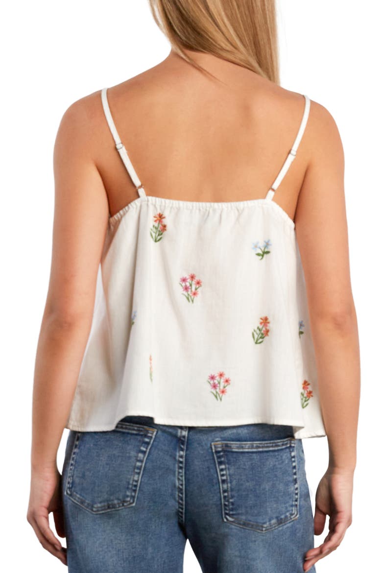 Honeysuckle Embroidered Camisole, Alternate, color, WHITE FLOWER