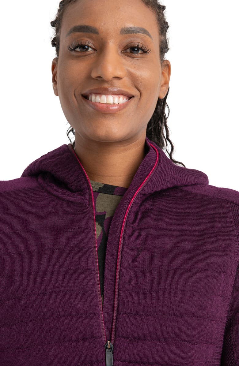 Icebreaker ZoneKnit Wool Blend Zip Hoodie, Alternate, color,
