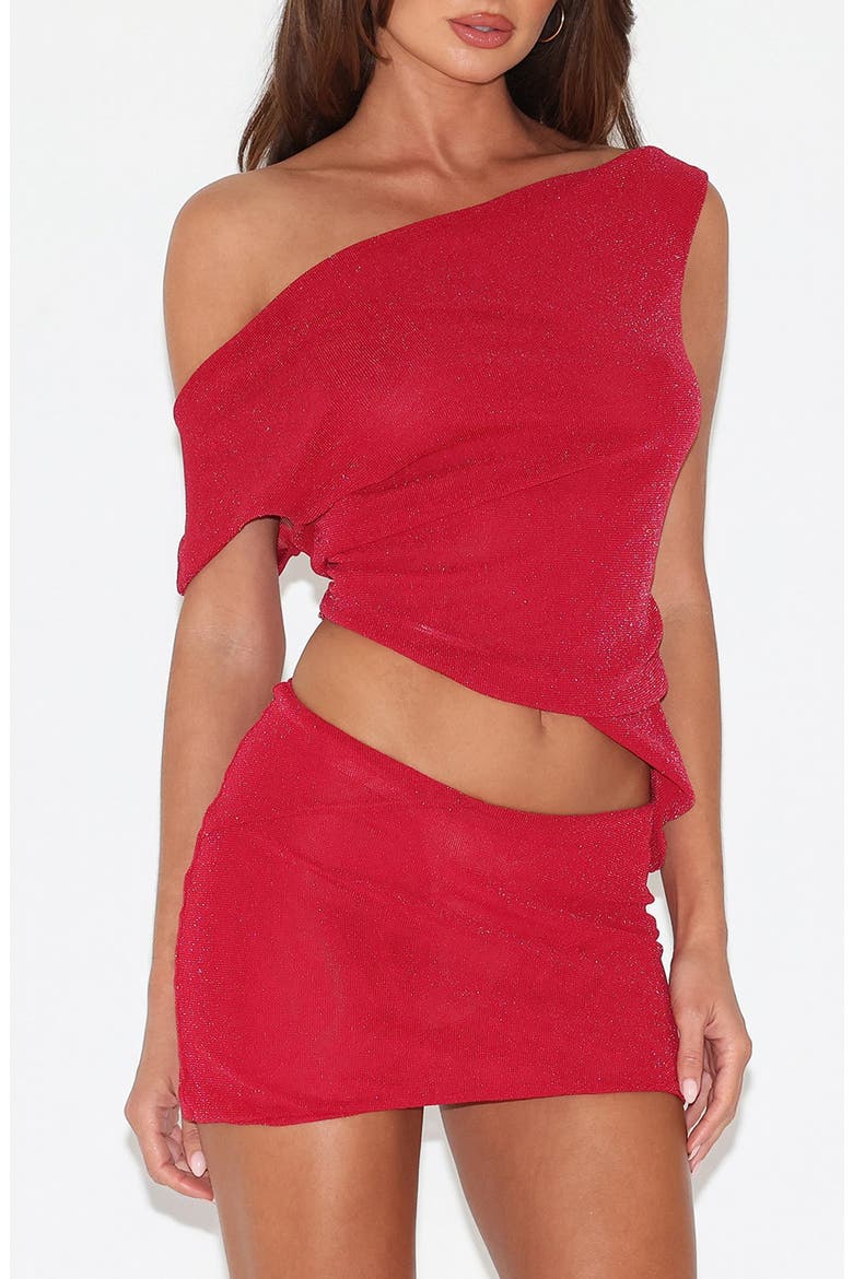 Cobi Asymmetric One-Shoulder Tank, Main, color, RED SPARKLE