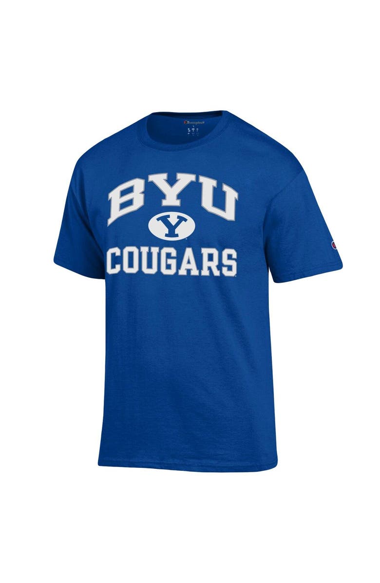 Champion Men's Champion Royal BYU Cougars High Motor T-Shirt, Alternate, color,