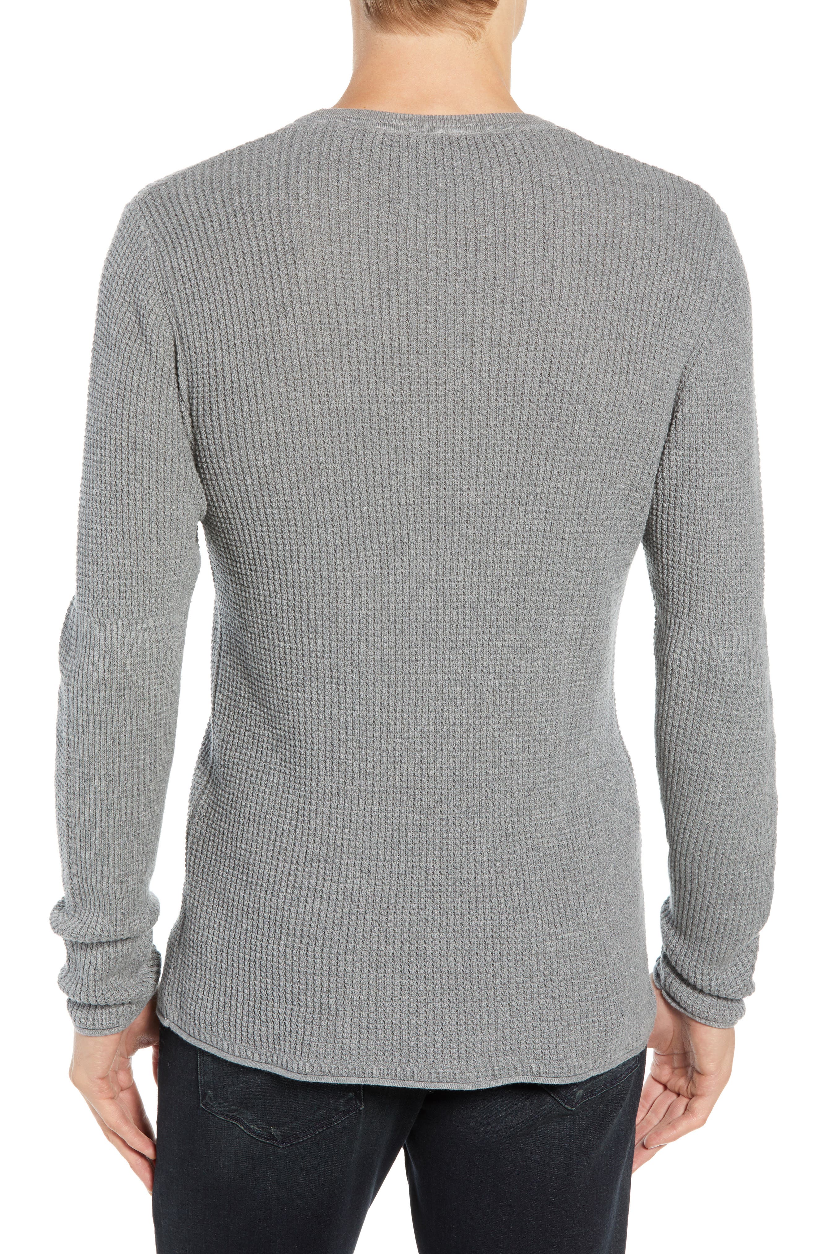 Regular Fit Waffle Crewneck Pullover - image 2