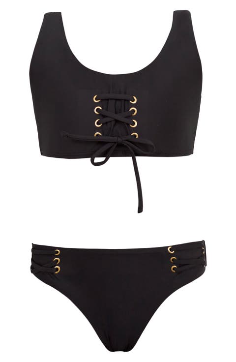 Kids' Lace-Up Two-Piece Swimsuit (Toddler & Big Kid)