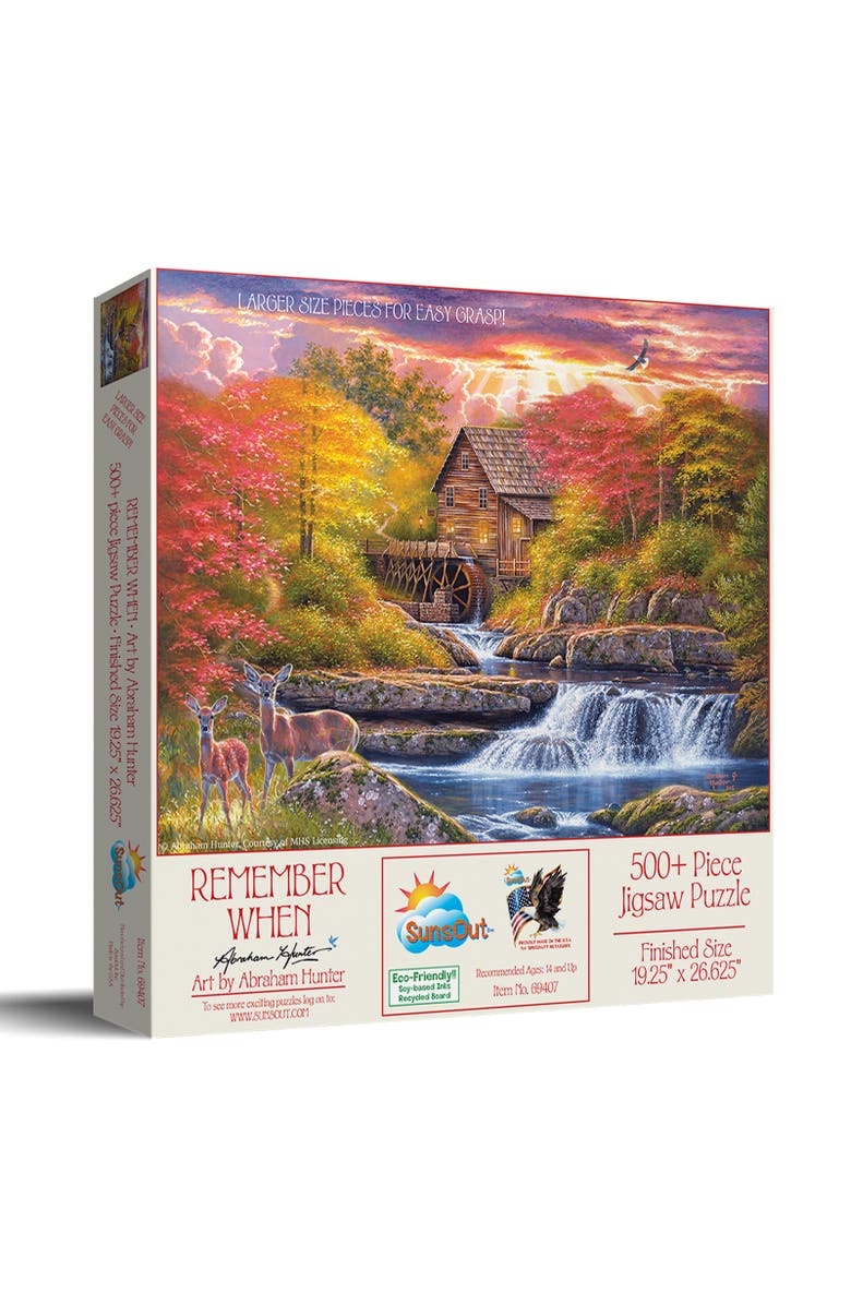 Sunsout Remember When 500 piece Jigsaw Puzzle for Adults Large Pieces, Main, color, Multicolor