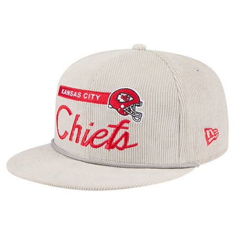 Men
s New Era Gray Kansas City Chiefs Cord Rope Corduroy 9FIFTY Snapback Hat