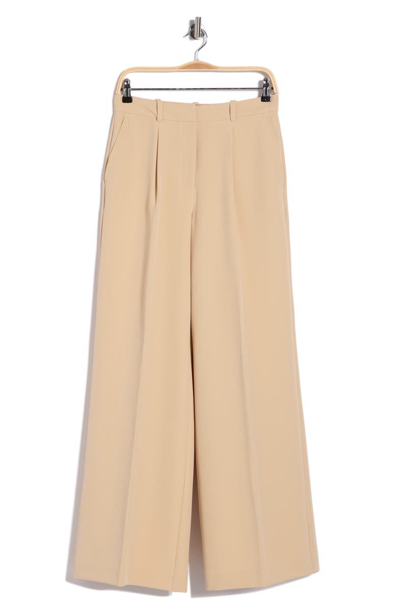BOSS Tiwi Wide Leg Trousers, Main, color, Open Beige
