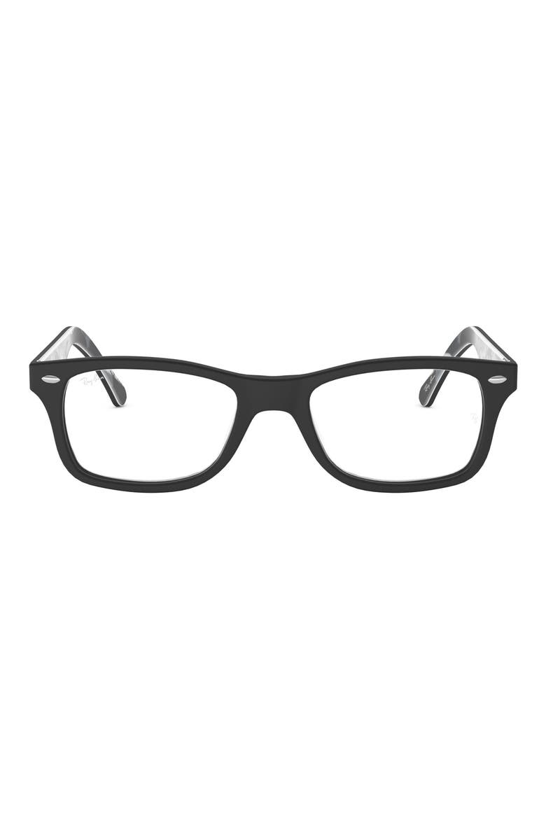 50mm Square Optical Glasses, Main, color, BLACK
