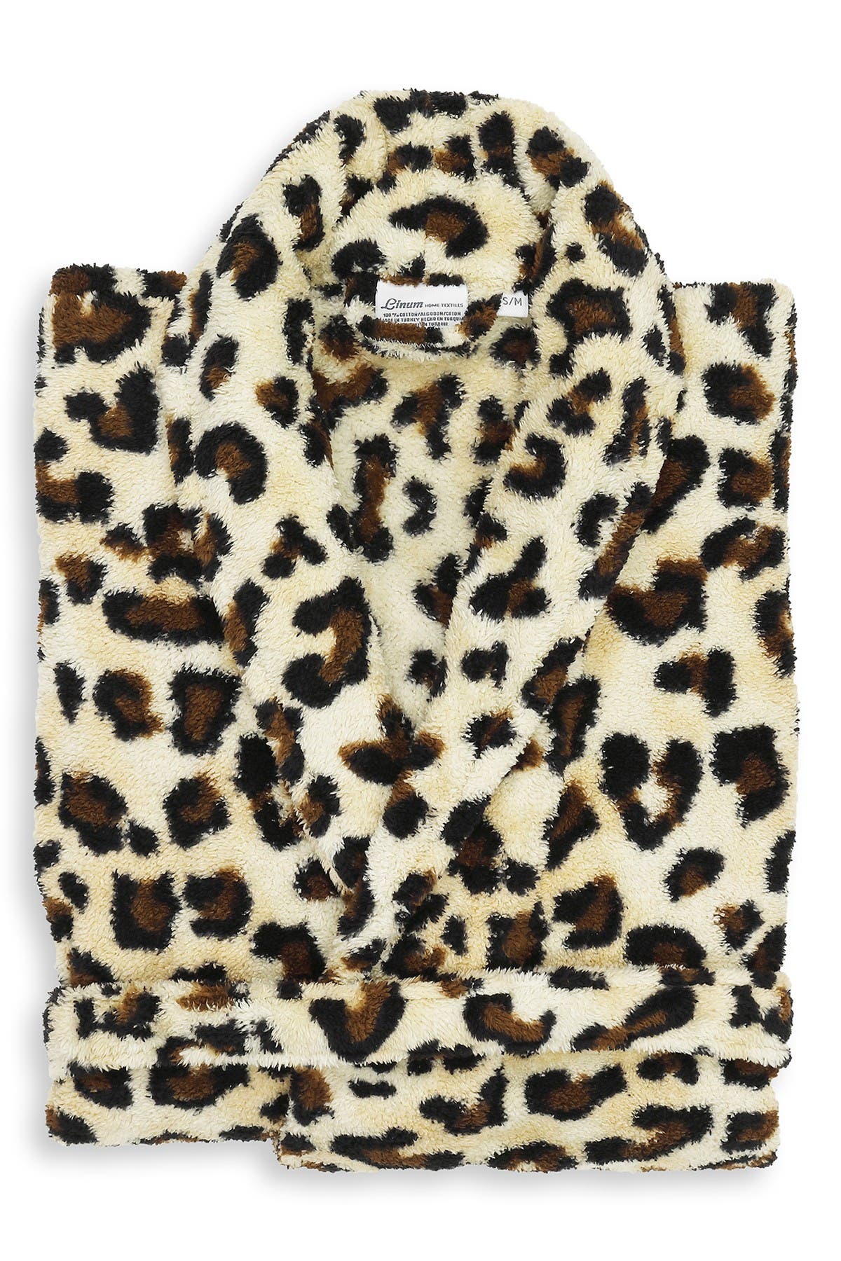 Linum Home Textiles Super Plush Leopard Print Bathrobe (Women ...