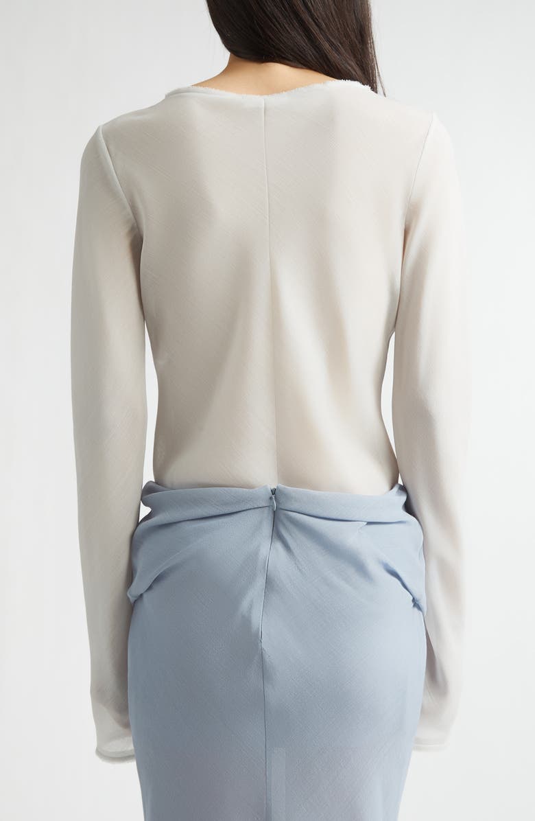 RIER Bias Cut Wool Top, Alternate, color, Light Grey Gaze