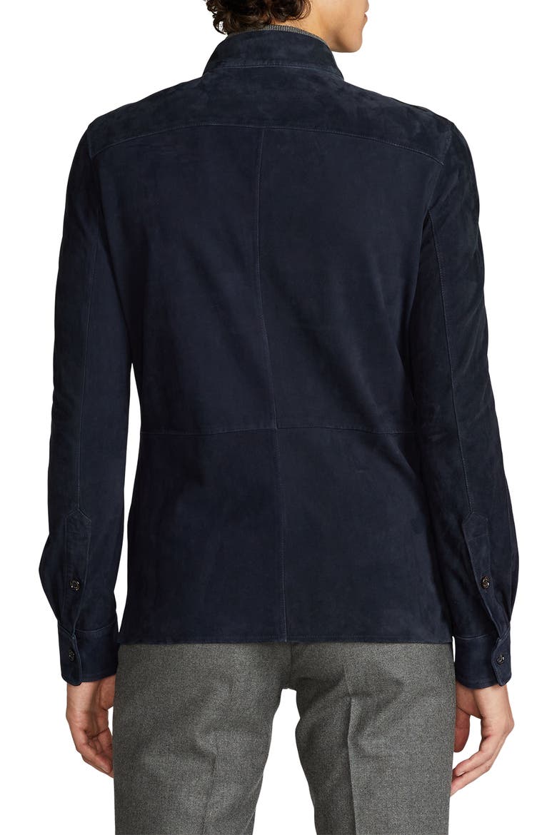 Barron Suede Shirt Jacket, Alternate, color, CLASSIC CHAIRMAN NAVY