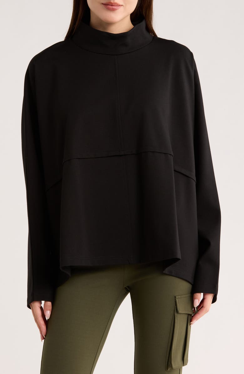 PATRIZIA LUCA Oversized Sweatshirt, Main, color, Black
