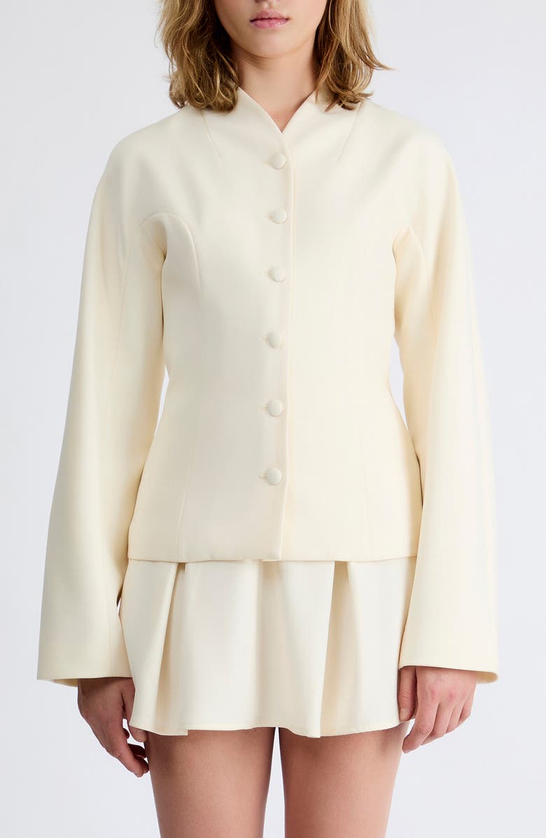 Extro & Vert Felicity Tailored Blazer, Main, color, Ivory