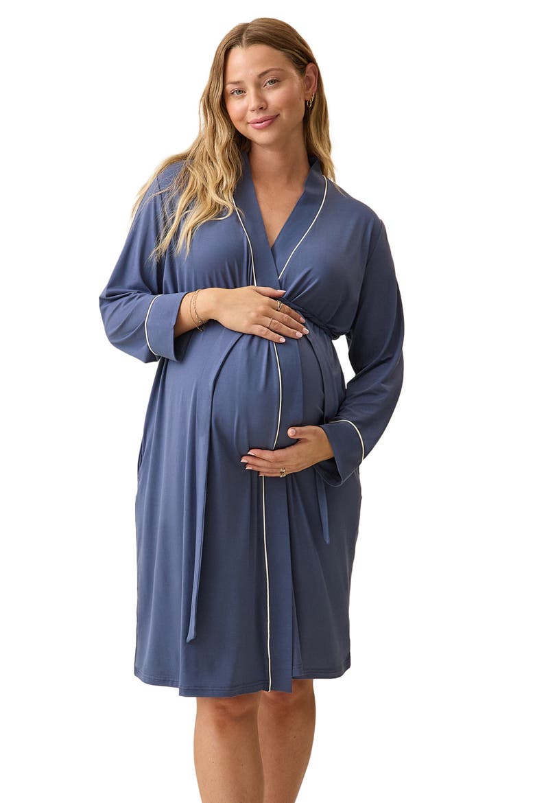 Clea Classic Robe, Main, color, Slate Blue