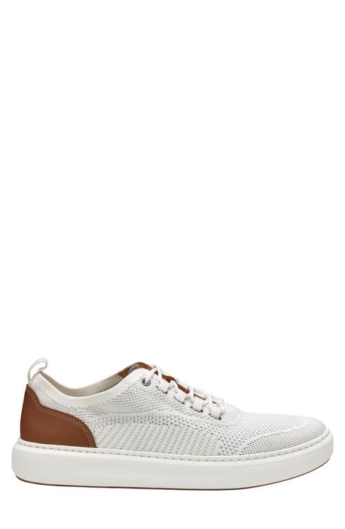 Johnston & Murphy Anders Knit Sneaker In White Knit