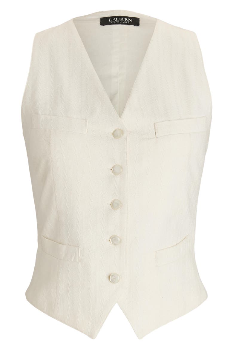 Cotton Canvas Vest, Alternate, color, MASCARPONE CREAM