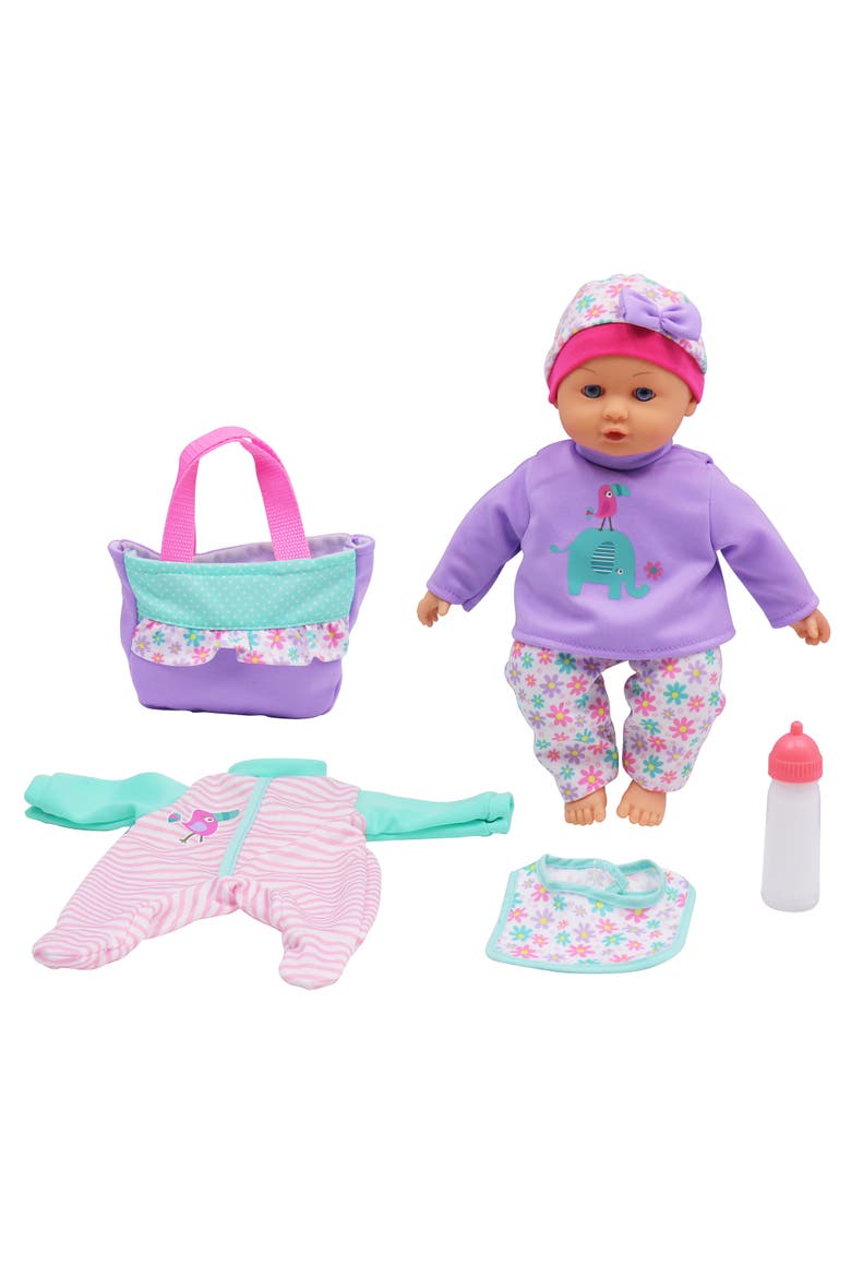 Baby Keepsake Gift Set W/ 14" Baby Doll & Accessories, Main, color, Multicolored