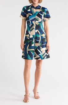 Print Fit and Flare Dress