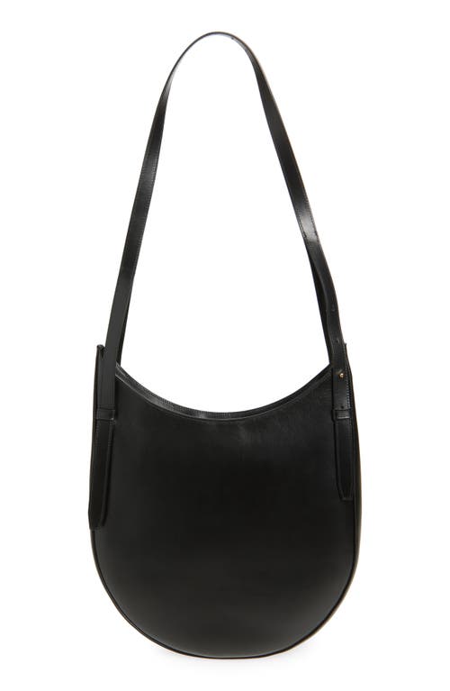 Shop Coperni Belt Strap Leather Hobo Bag In Black