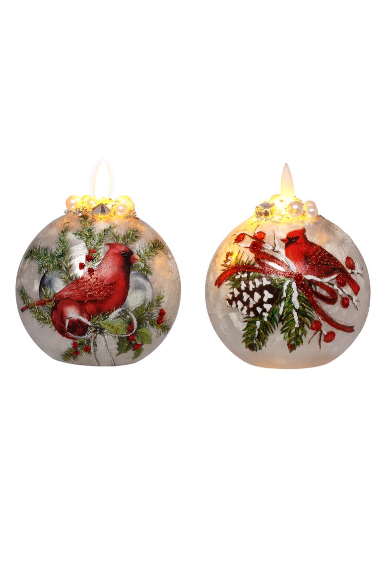 Cardinal Globe with LED, Set of 6, Main, color, Red