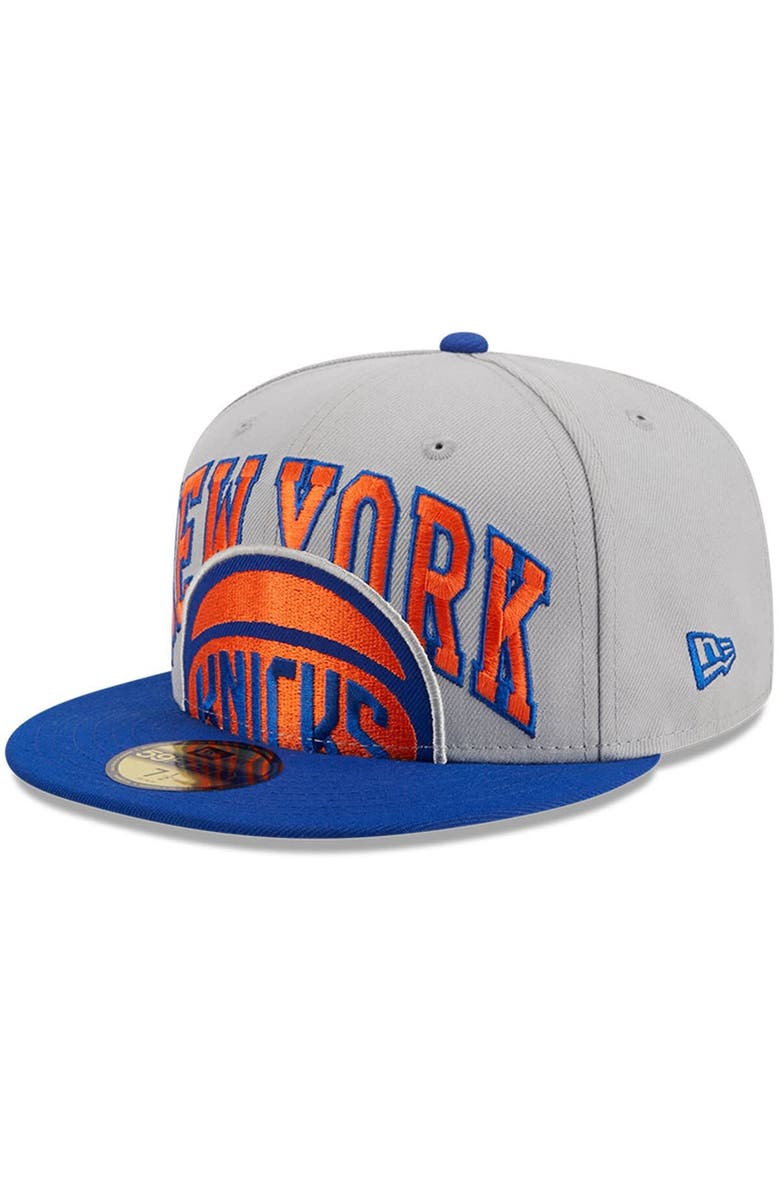 New Era Men's New Era Gray/Blue New York Knicks Tip-Off Two-Tone 59FIFTY Fitted Hat, Alternate, color, Gray