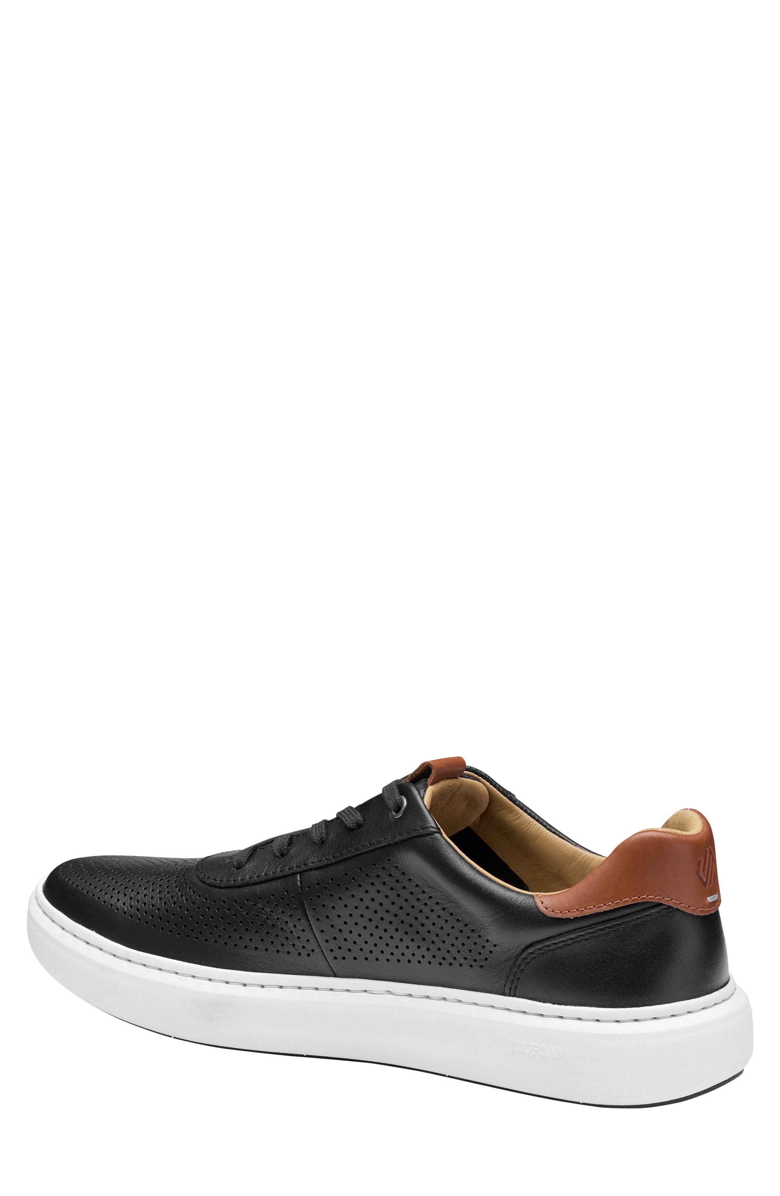Johnston 
Murphy Anders Perforated Sneaker, Alternate, color, Black Full Grain