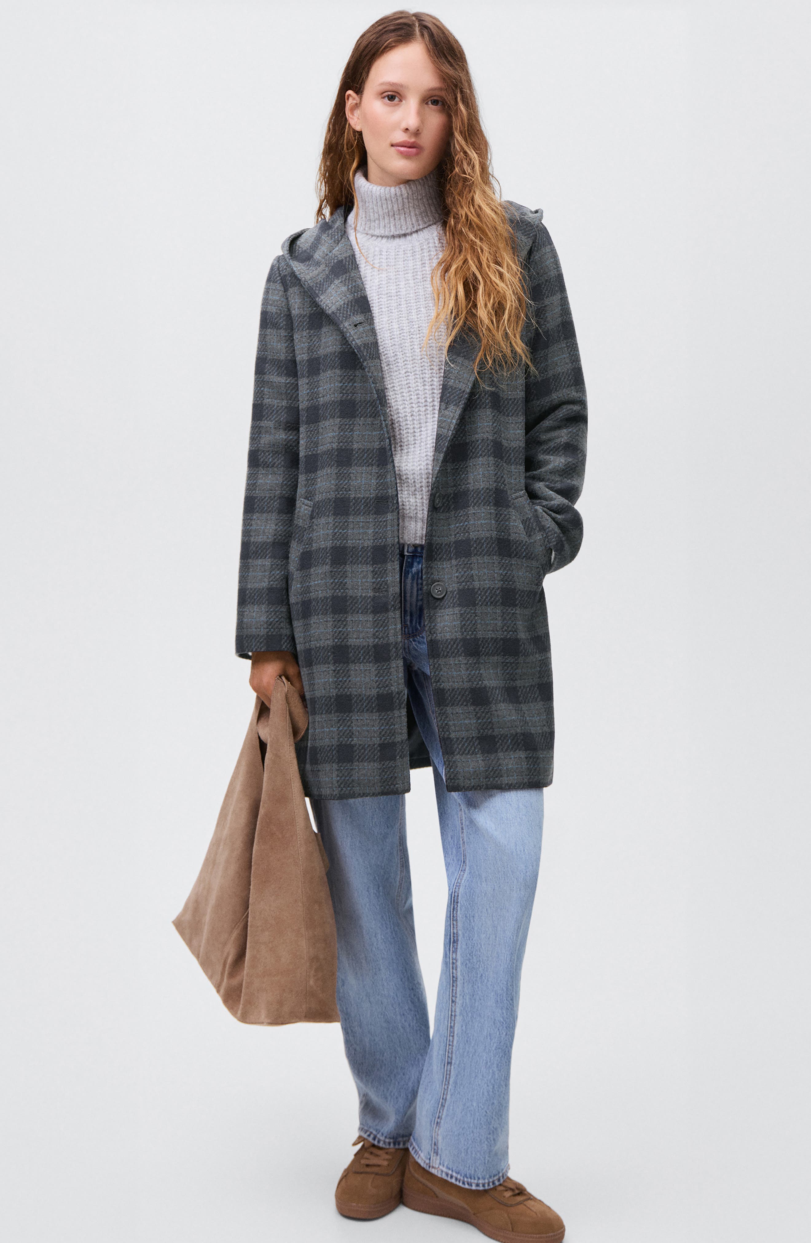 Plaid Hooded Coat