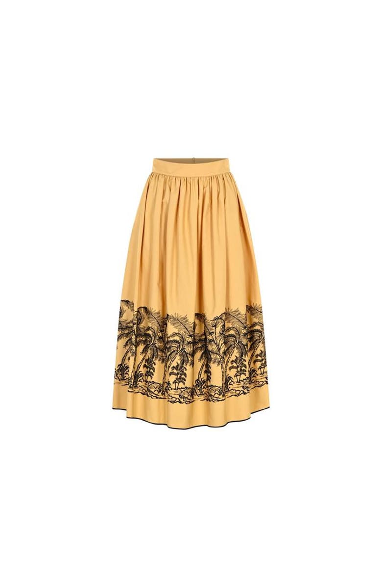 Exquise Callie Pleated Skirt, Alternate, color, Camel|Black