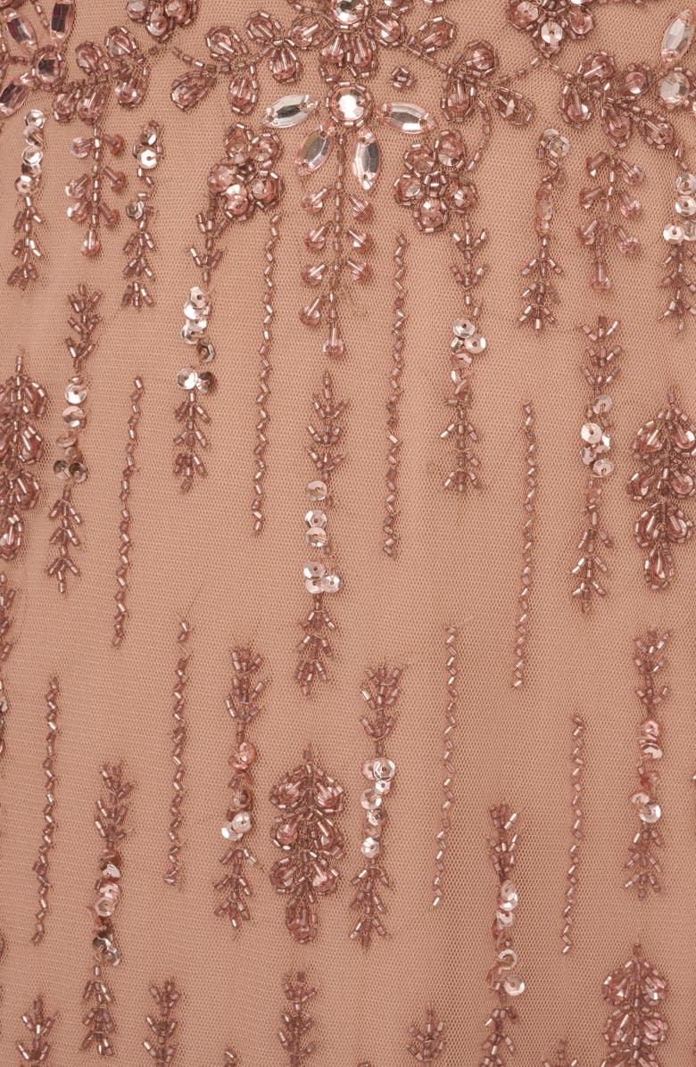 Adrianna Papell Beaded Mesh Mermaid Gown, Alternate, color, 