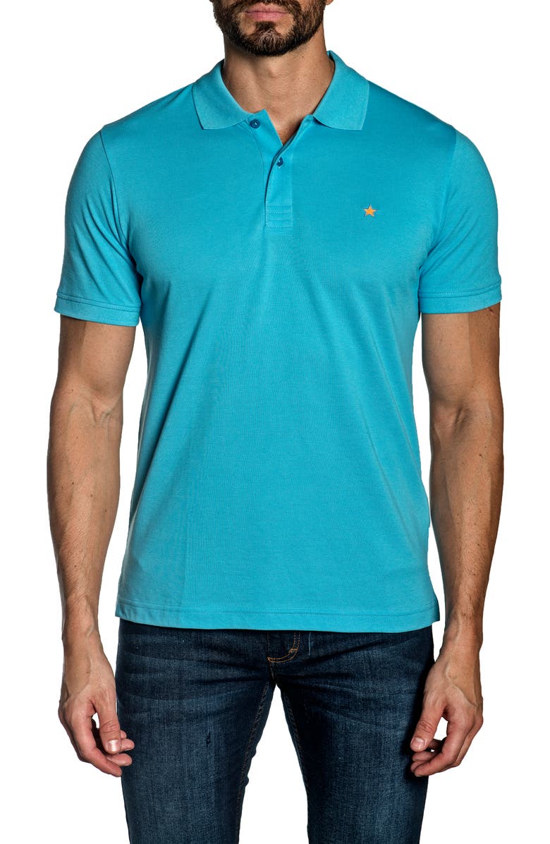 Jared Lang Cotton Knit Polo, Main, color, 
