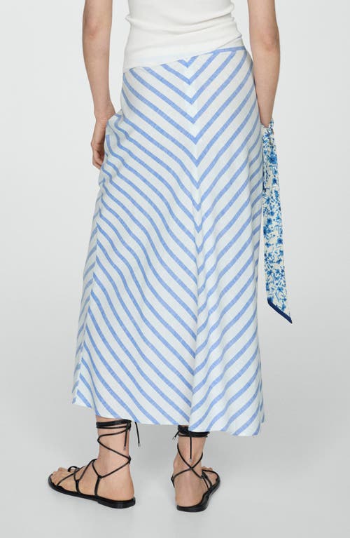 Mango Print Front Slit Skirt